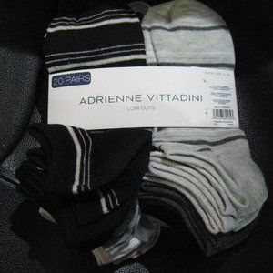 NEW ADRIENNE VITTADINI 20 PAIRS LOW CUT WOMEN SOCKS SIZE 5-10